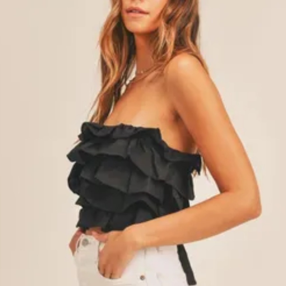 Mable Ruffle Tube Top - Picture 2 of 11